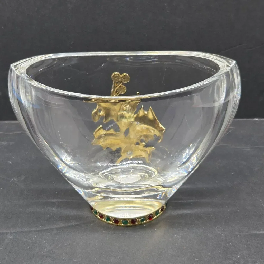 Teleflora Fine Bohemian 24% Lead Crystal 4 1/4"T X 5 1/2"L X 2 3/4"W Dish Vase - Picture 8 of 13